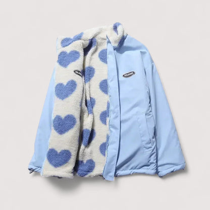 Florence | Veste réversible à motif cœur