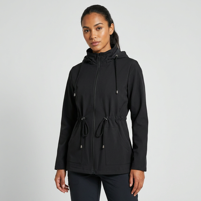 Qing - Veste à Capuche Zippée avec Cordon de Serrage