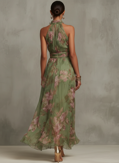 Angelique | Robe maxi fleurie élégante en mousseline