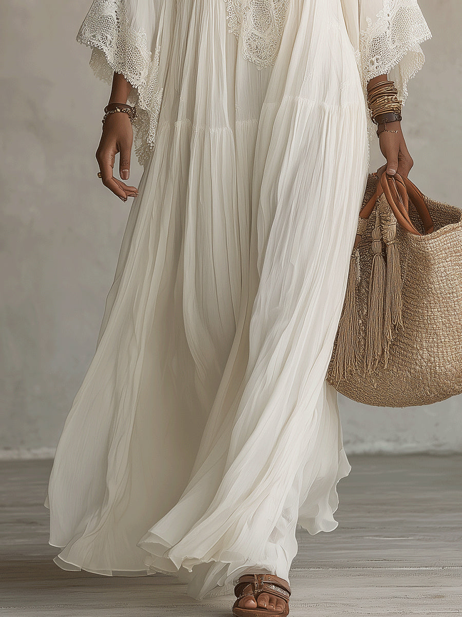 Chantal | Robe maxi en dentelle