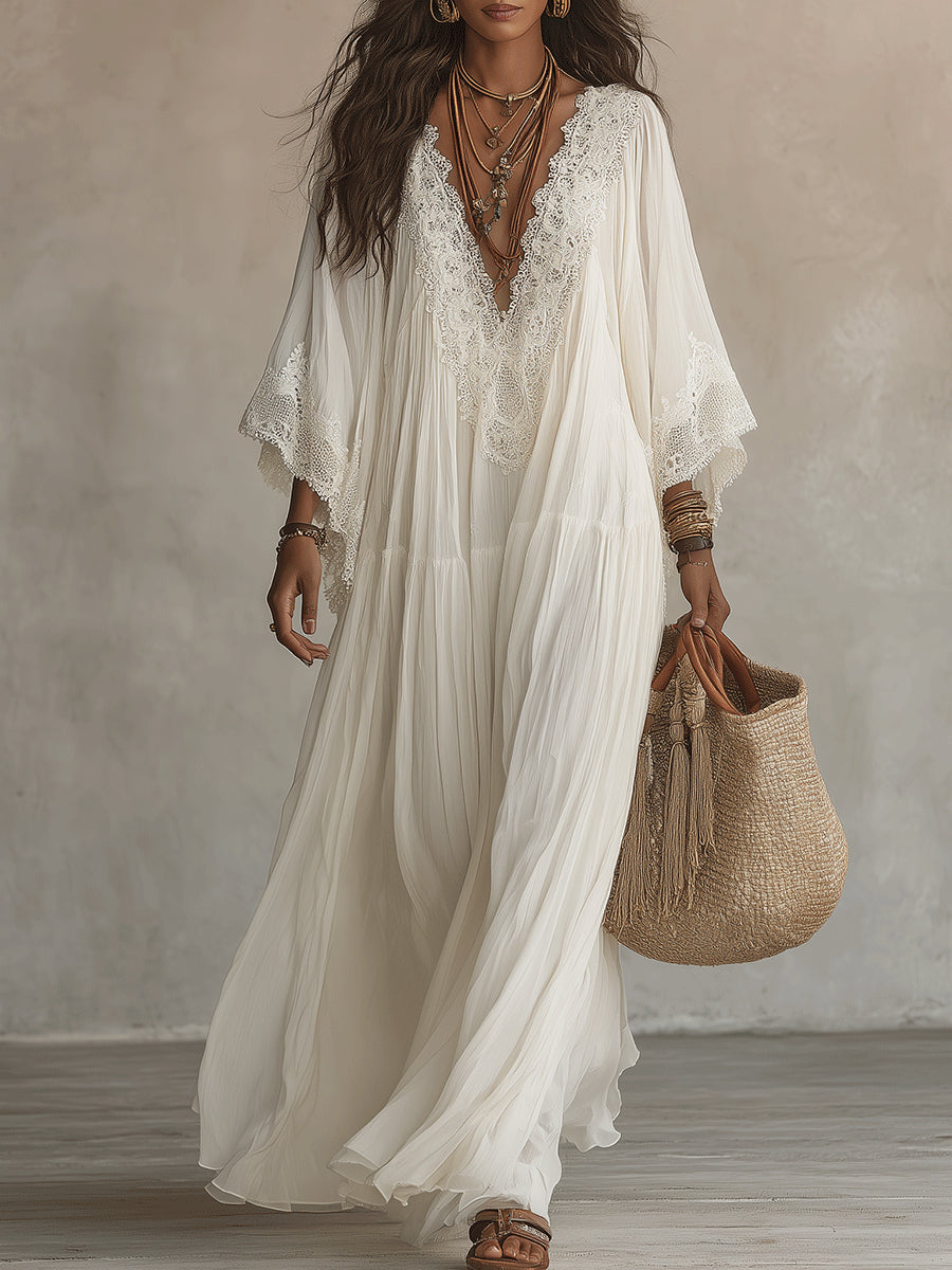 Chantal | Robe maxi en dentelle