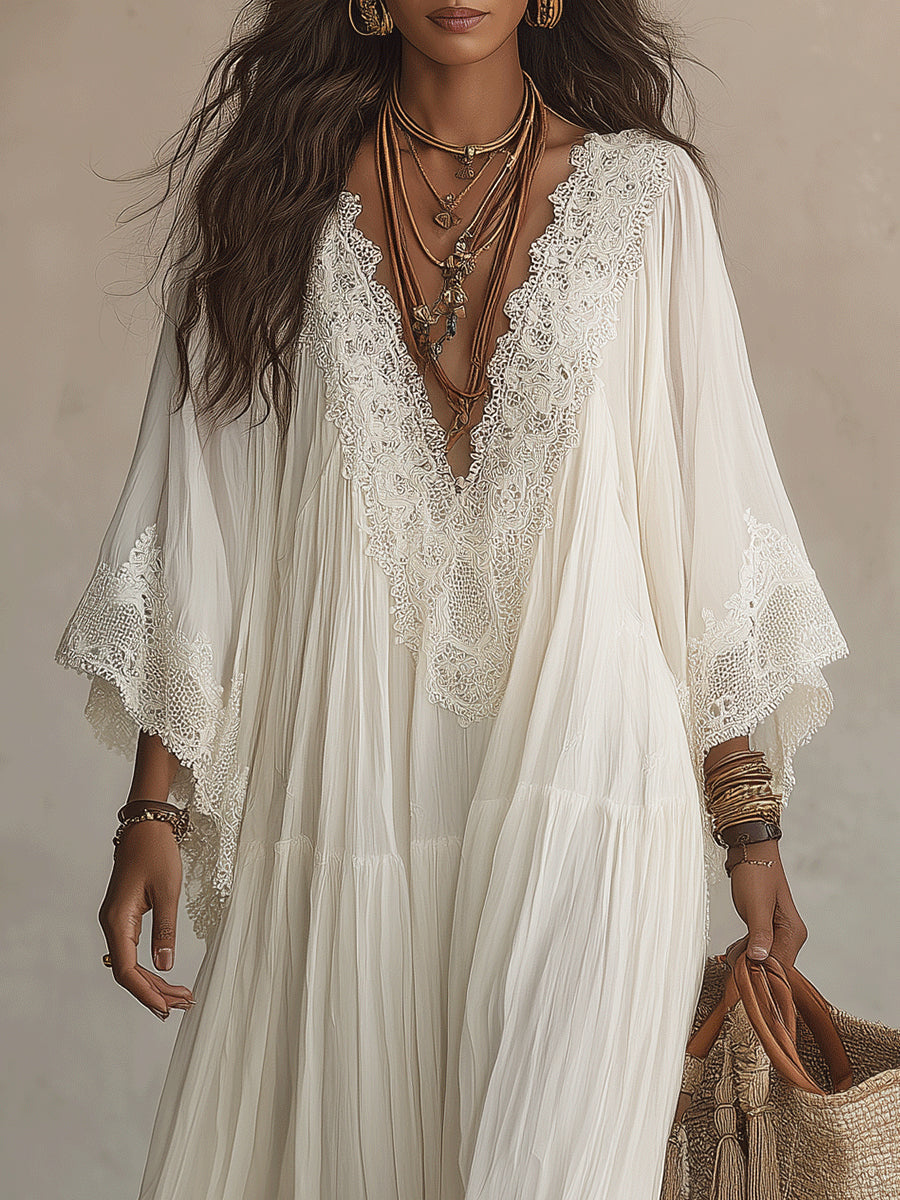 Chantal | Robe maxi en dentelle