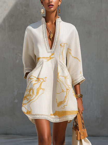 Aliénor | Robe courte élégante à col V