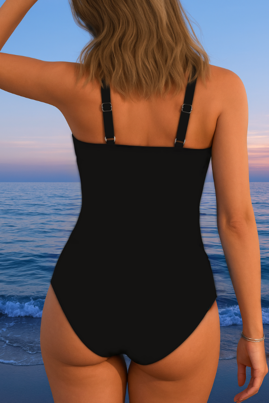 Odette | Maillot de bain de luxe à décolleté croisé et imprimé multicolore
