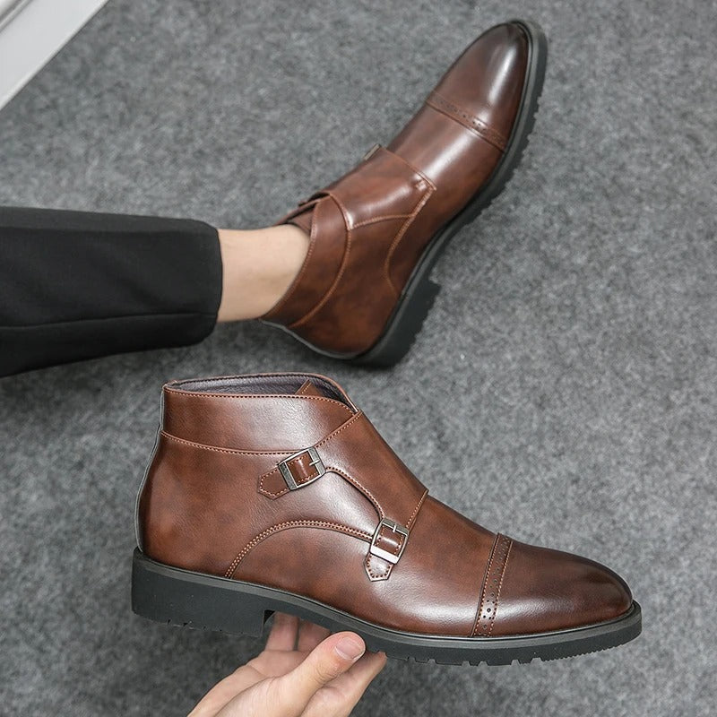 Parker | Bottes à Double Boucle en Cuir Synthétique