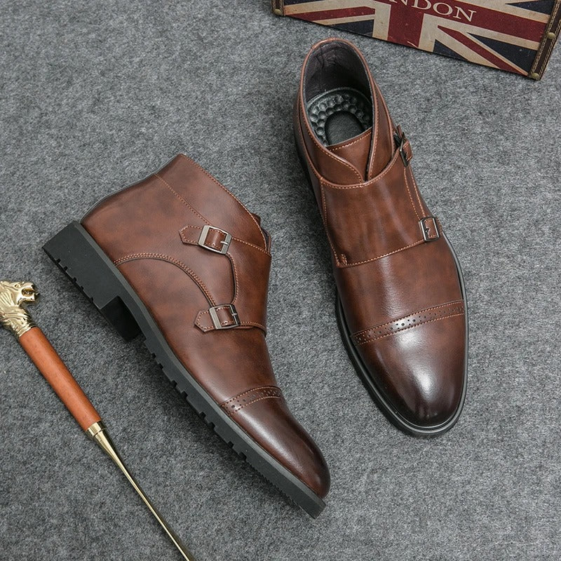 Parker | Bottes à Double Boucle en Cuir Synthétique
