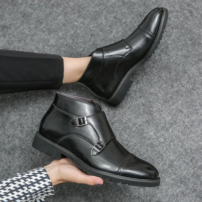 Parker | Bottes à Double Boucle en Cuir Synthétique