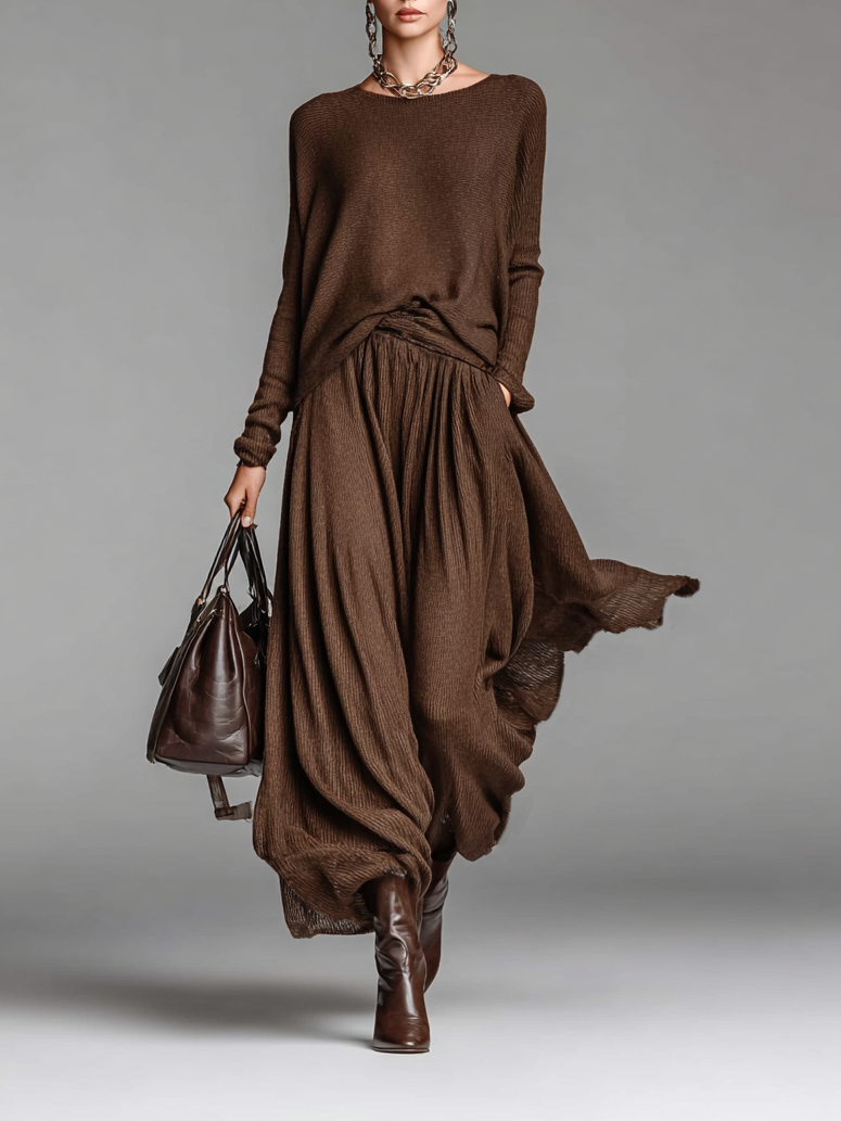AliceLeon™ | Ensemble jupe et pull à col rond