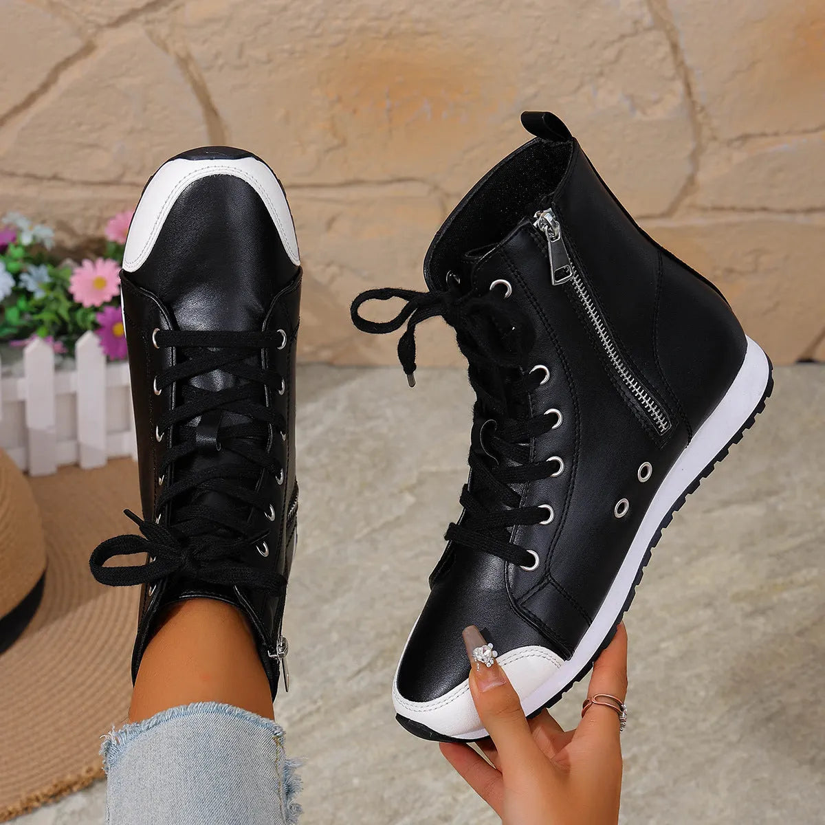 Nadine | Bottines zippées confortables
