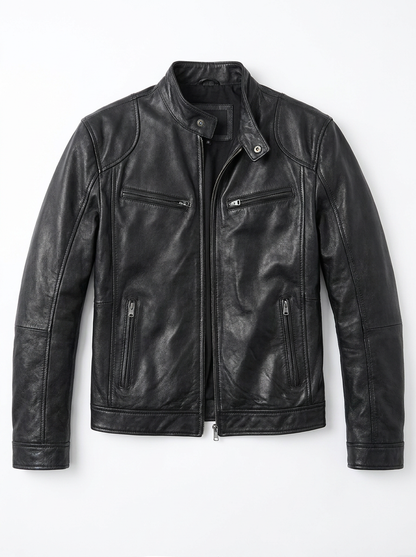 Nathan | Veste en Cuir Décontractée