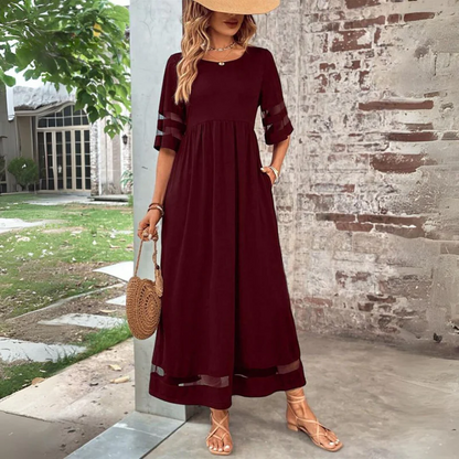 Martine | Robe Midi Flatteuse qui Lisse le Ventre