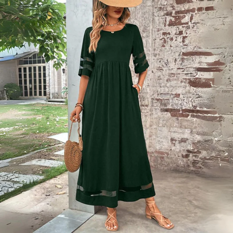 Martine | Robe Midi Flatteuse qui Lisse le Ventre