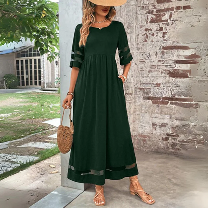 Martine | Robe Midi Flatteuse qui Lisse le Ventre