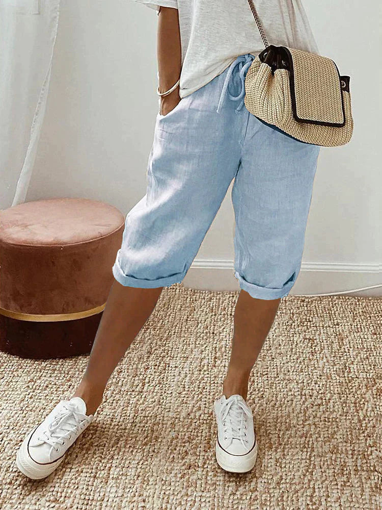 Mathilde | Short en coton et lin pour femme