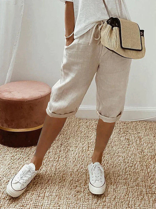 Mathilde | Short en coton et lin pour femme
