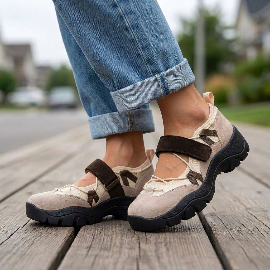 Monique | Mocassins confort à fermeture velcro
