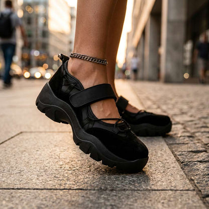 Monique | Mocassins confort à fermeture velcro