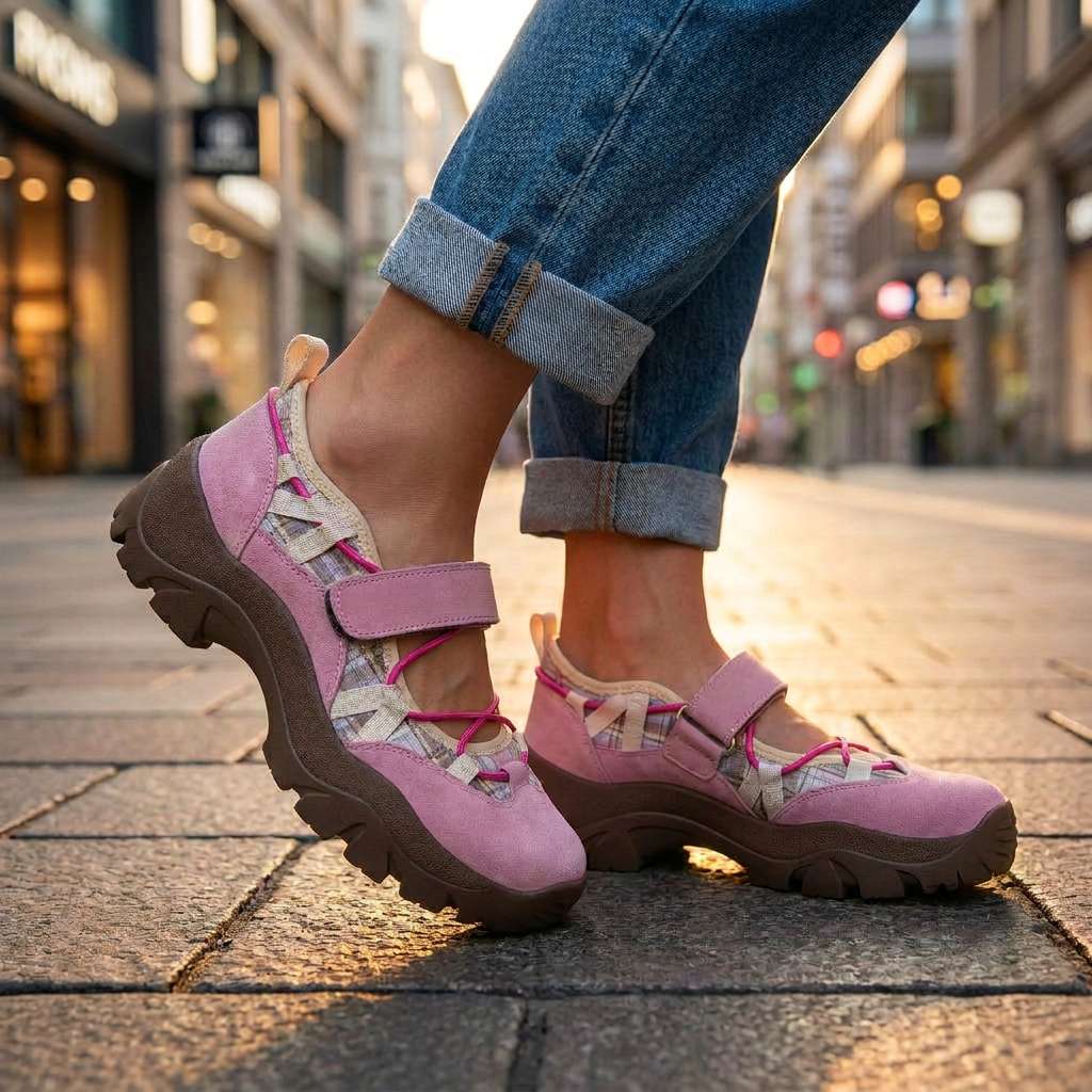 Monique | Mocassins confort à fermeture velcro