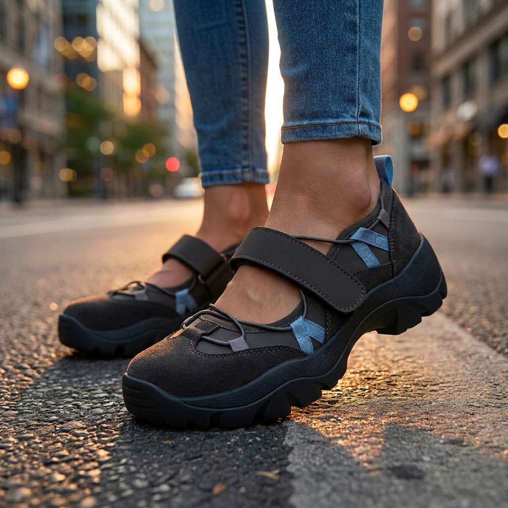 Monique | Mocassins confort à fermeture velcro